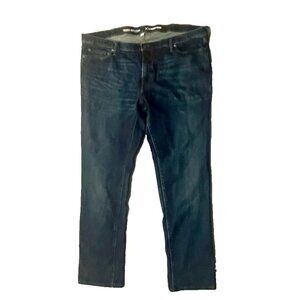 Lands End Jeans Mens 50T Blue Dark Wash Relaxed Fit Denim Blake Shelton